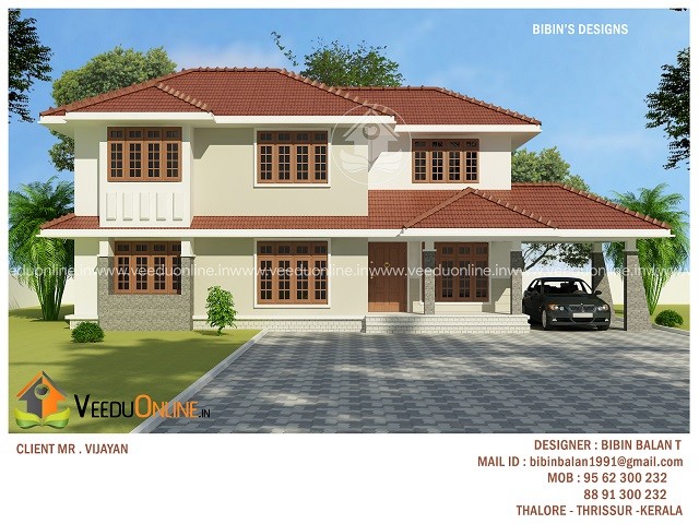 2712 Square Feet Single Floor Traditional Home Design