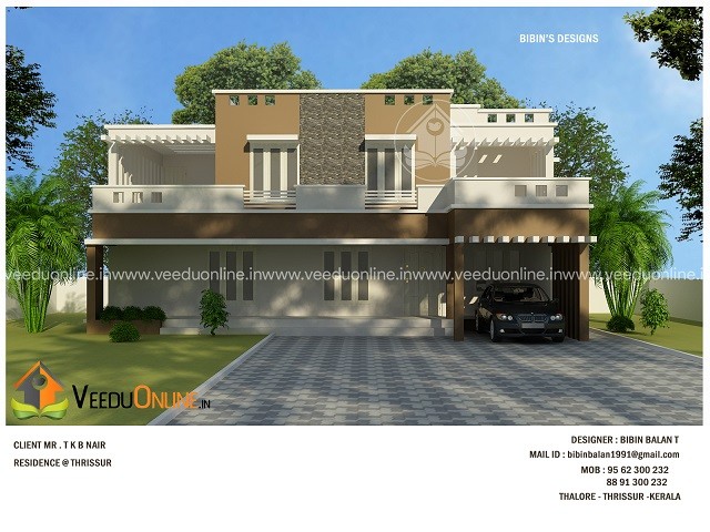 2432 Square Feet Double Floor Contemporary Home Design