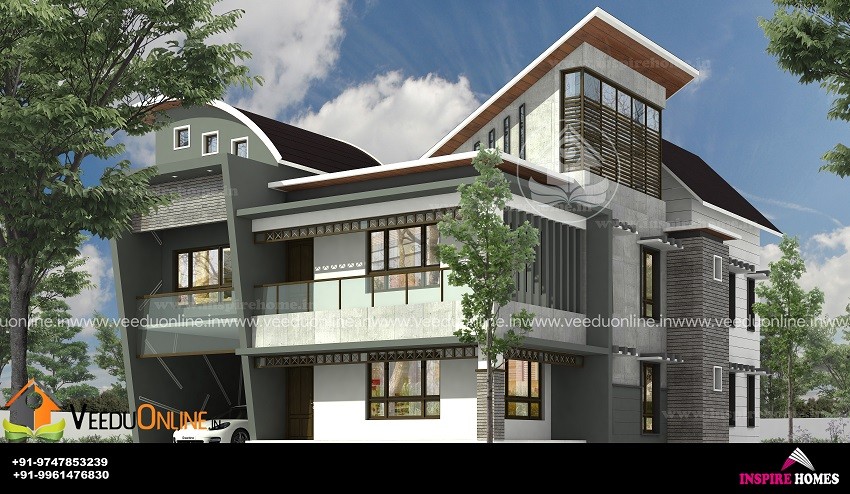 3805 Square Feet Double Floor Contemporary Home Design