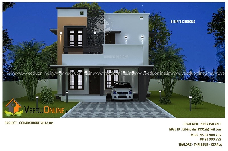 1378 Square Feet Double Floor Contemporary Home Design
