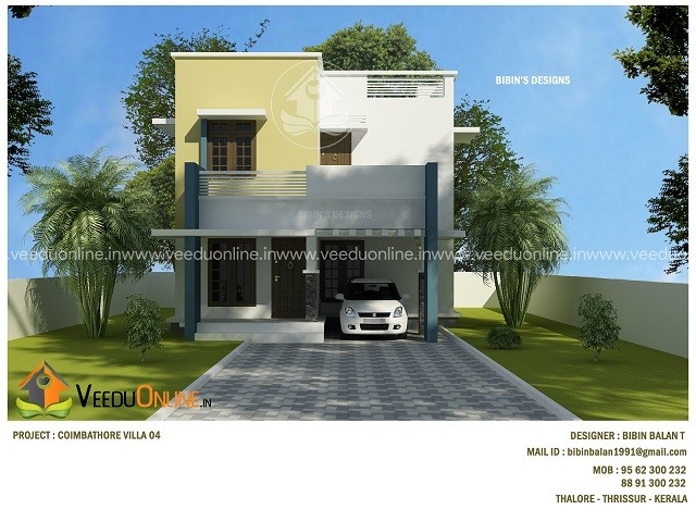 1378 Square Feet Double Floor Contemporary Home Designs