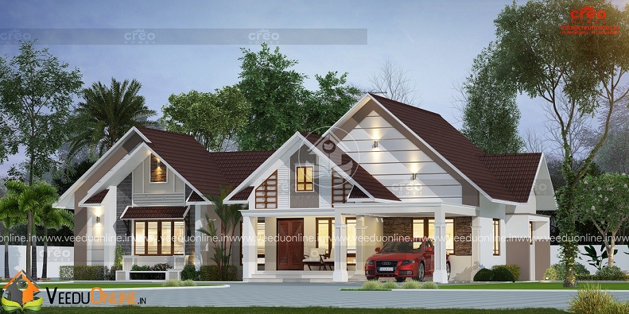 2207 Square Feet Single Floor Fusion Style Home Design