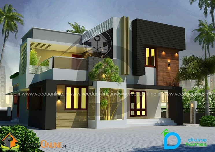 2237 Square Feet Double Floor Contemporary Home Design