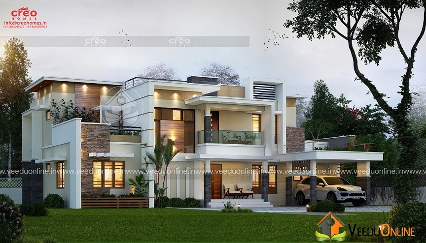 3006 Square Feet Double Floor Contemporary Home Design