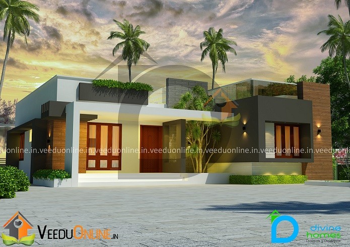 1388 Square Feet Single Floor Contemporary Home Design