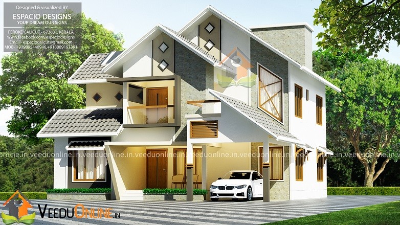2161 Square Feet Double Floor Contemporary Home Design