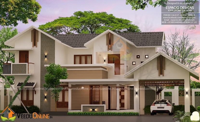 2353 Square Feet Double Floor Contemporary Home Design
