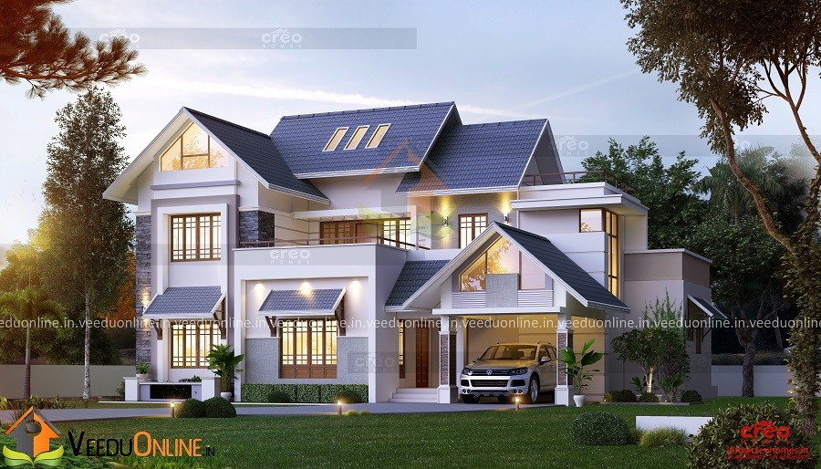 2978 Square Feet Double Floor Contemporary Home Design