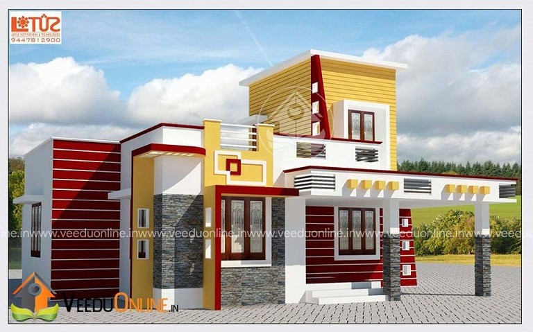 1320 Square Feet Single Floor Contemporary Home Design