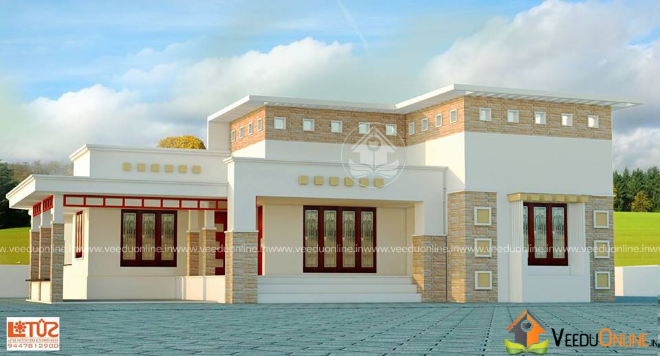 1200 Square Feet 3 BHK Contemporary Home Design