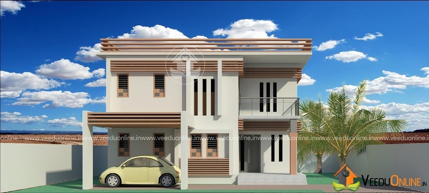 1739 Square Feet Double Floor Contemporary Home Design