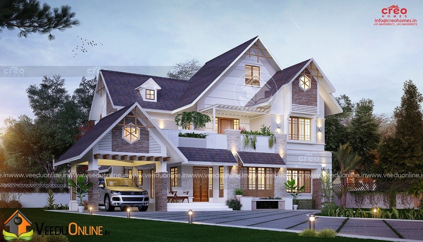 2819 Square Feet Double Floor Contemporary Home Designs