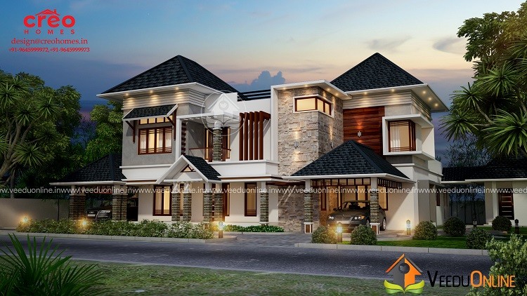 4476 Square Feet Double Floor Contemporary Home Design