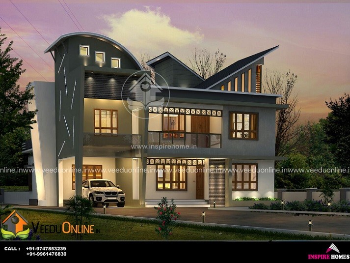 4600 Square Feet Double Floor Contemporary Home Designs