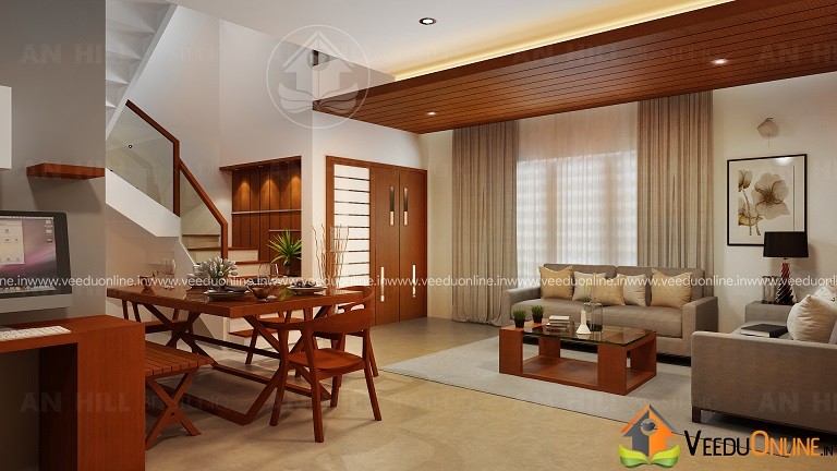 Amazing Contemporary Dining Cum Living Interior Home Design