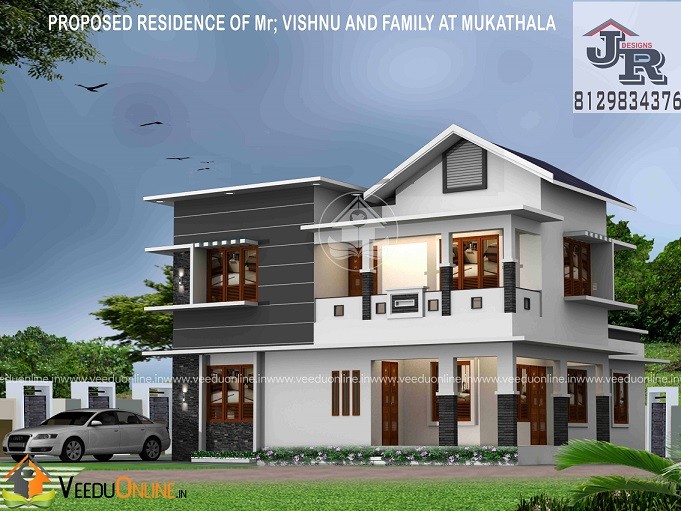 2040 Square Feet Double Floor Contemporary Home Design