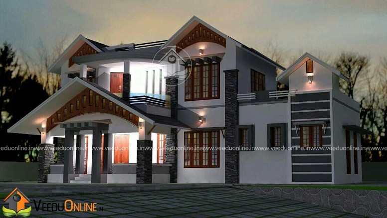 2711 Square Feet Double Floor Contemporary Home Design