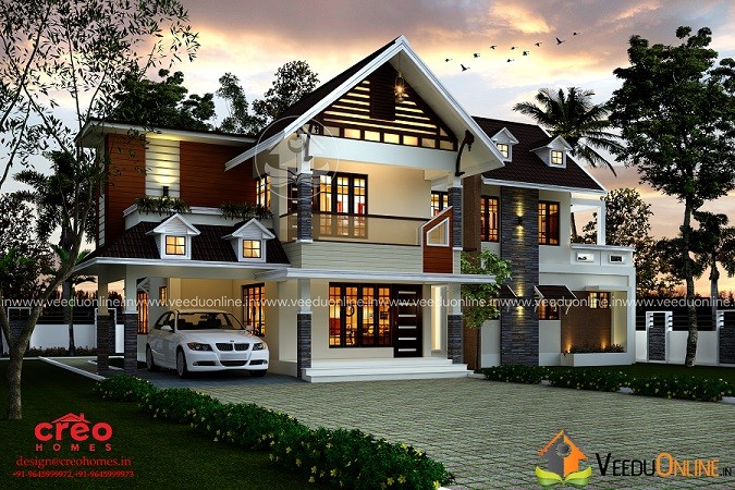 2944 Square Feet Double Floor Contemporary Home Designs