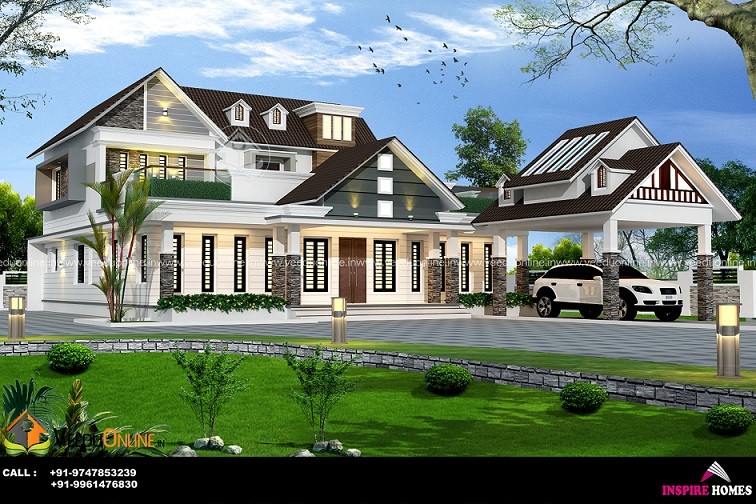3500 Square Feet Double Floor European Style Home Design