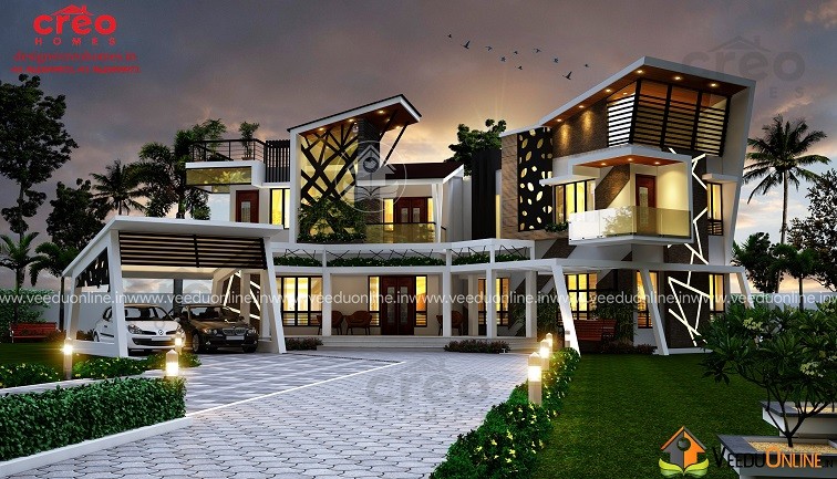 4154 Square Feet Double Floor Contemporary Home Design