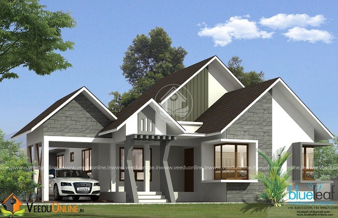 1600 Square Feet Single Floor Contemporary Home Design