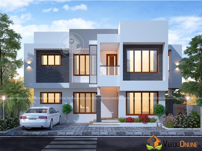 2288 Square Feet Double Floor Contemporary Home Design