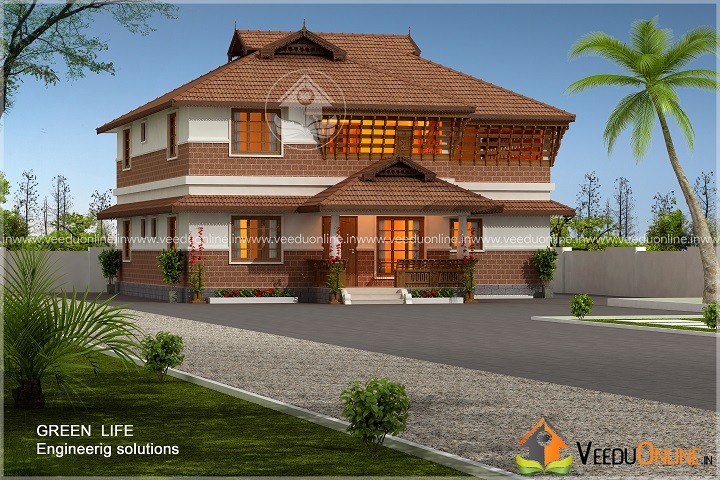2825 Square Feet Double Floor Traditional Home Design
