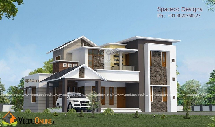 2900 Square Feet Double Floor Contemporary Home Designs