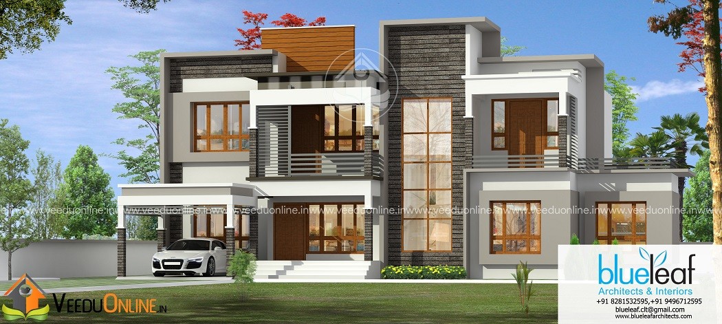 4600 Square Feet Double Floor 4 BHK Modern Home Design