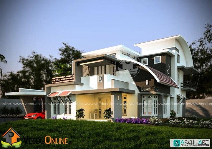 1996 Square Feet Double Floor Contemporary Home Design