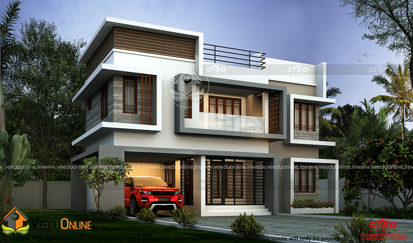 2582 Square Feet Double Floor Contemporary Home Design