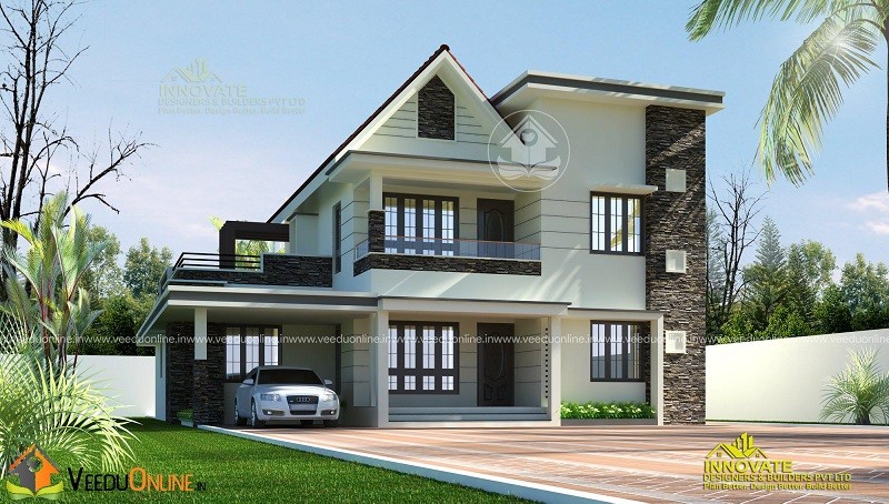 1716 Square Feet Double Floor Contemporary Home Design