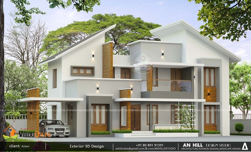 2226 Square Feet Double Floor Contemporary Home Design