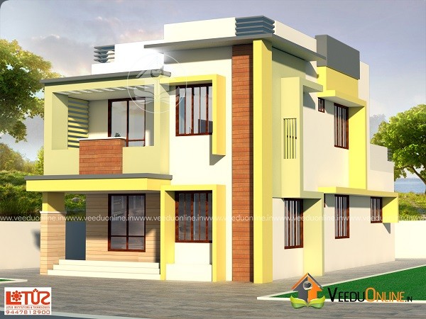 1185 Square Feet Double Floor Contemporary Home Design