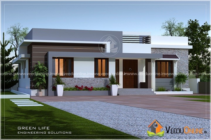 1450 Square Feet Single Floor Contemporary Home Design