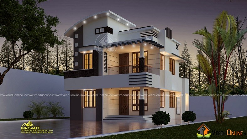 1515 Square Feet Double Floor Contemporary Home Design