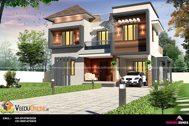2000 Sq Ft 4 BHK Double Floor Contemporary Home Design