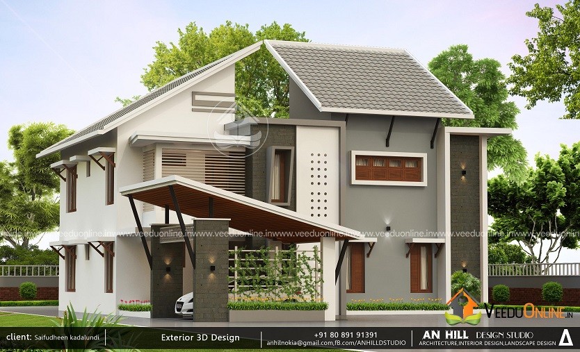 2500 Square Feet Double Floor Contemporary Home Design