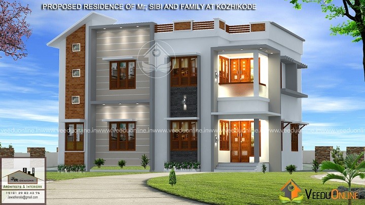 1700 Square Feet Double Floor Contemporary Home Design