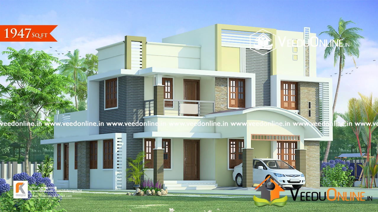 1947 Square Feet Double Floor Contemporary Home Design