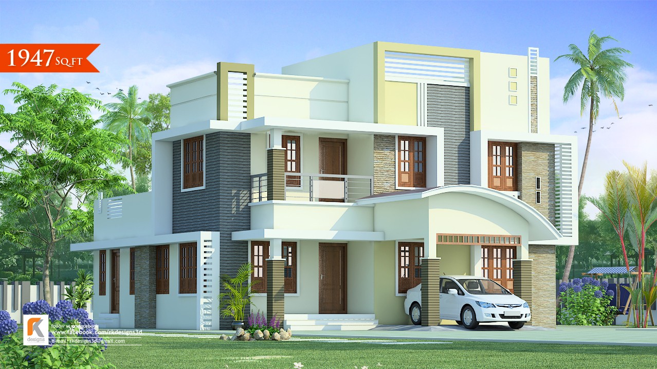 1947 Square Feet Double Floor Contemporary Home Design