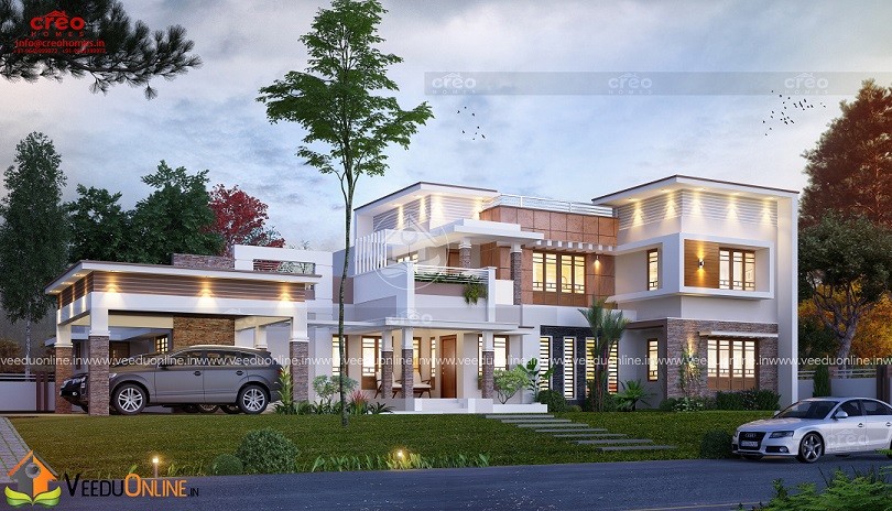5198 Square Feet Double Floor Contemporary Home Design