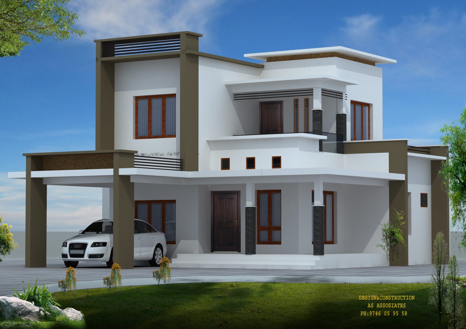 2120 Square Feet Double Floor Contemporary Home Design