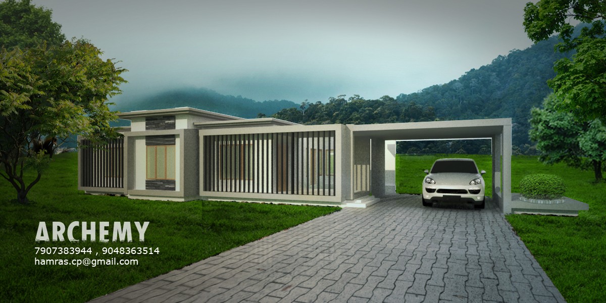 1896 Square feet Single Floor Modern Home Design