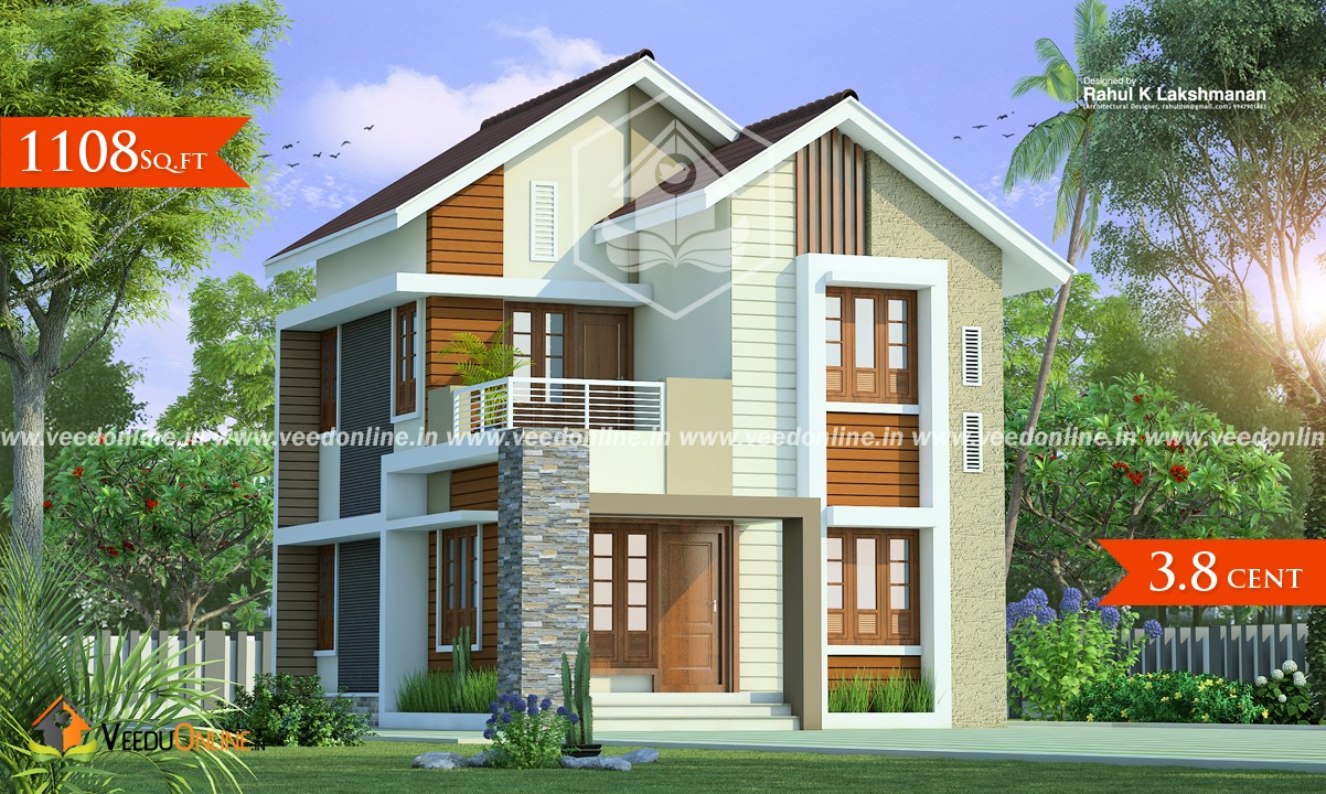 1108 Square Feet Double Floor Contemporary Home Design