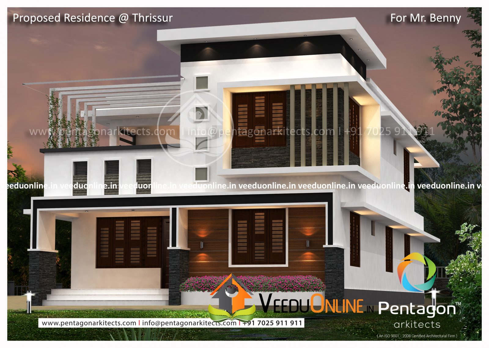 2430 Square Feet Double Floor Contemporary Home Design