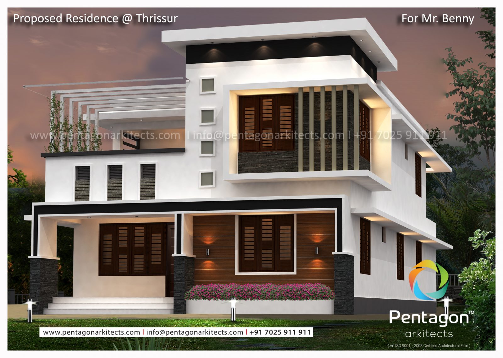 2430 Square Feet Double Floor Contemporary Home Design