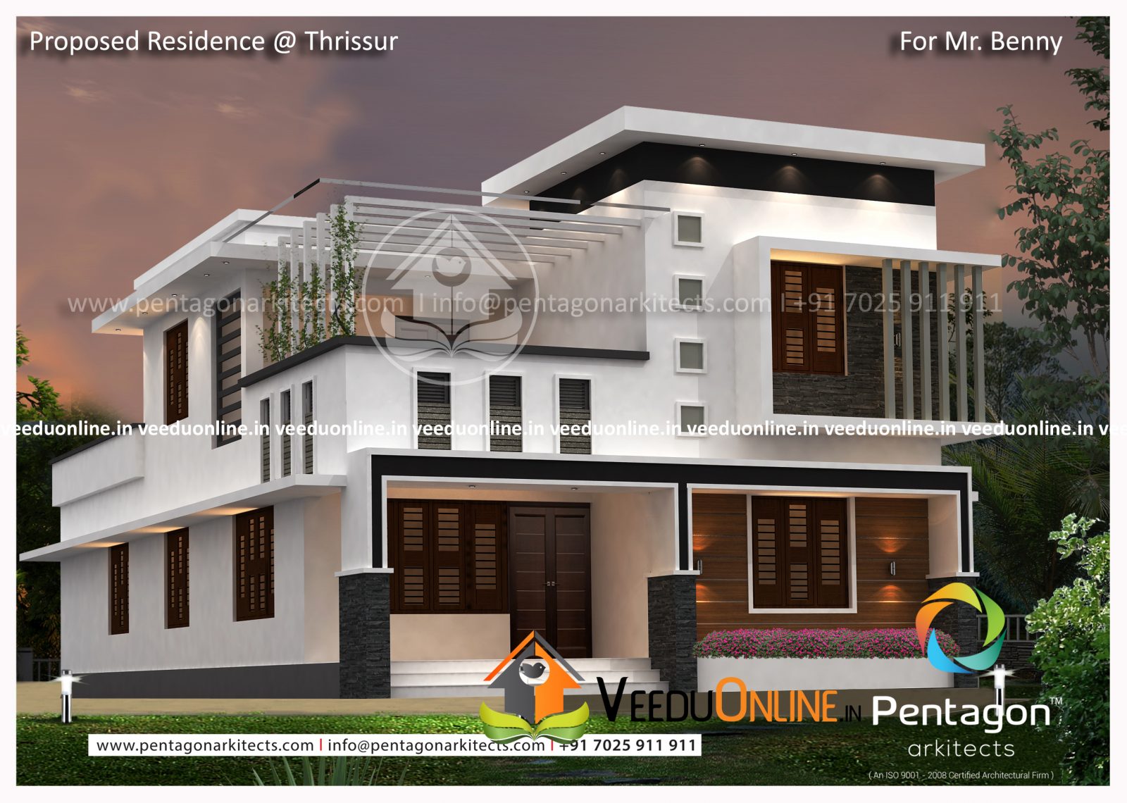 2430 Square Feet Double Floor Contemporary Home Design