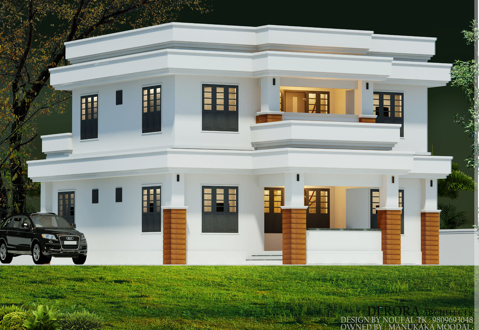 2400 Square Feet Double Floor Home Design 