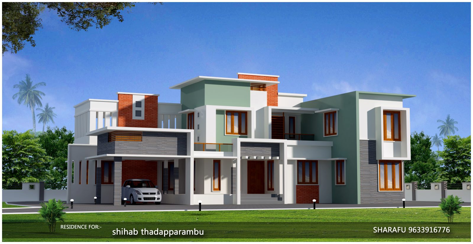 2962 Square Feet Double Floor Home Design Include 6 Bed Room